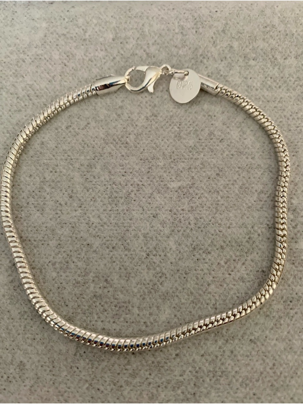 New 925 Sterling Silver 7.5” Snake Chain Bracelet | Lobster Clasp | 5.7g